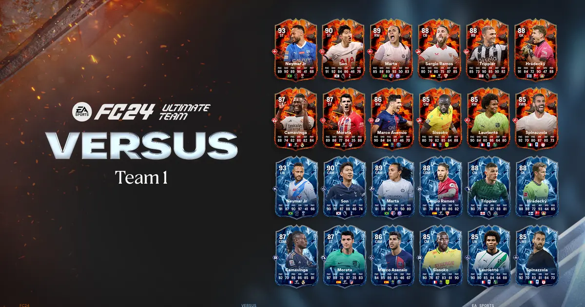 Versus Fire and Versus Ice Cards in EA FC 24 Ultimate Team